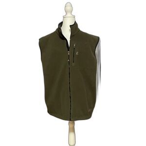 Izod Olive Fleece Vest Men’s Large – Great Layering Piece
